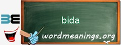 WordMeaning blackboard for bida